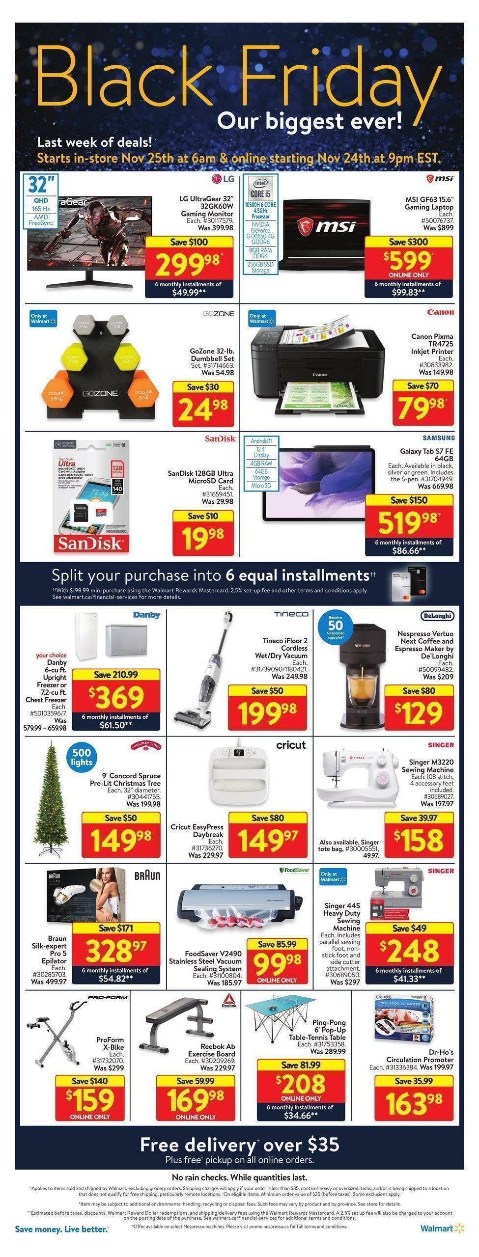 Walmart Black Friday Flyer from November 24