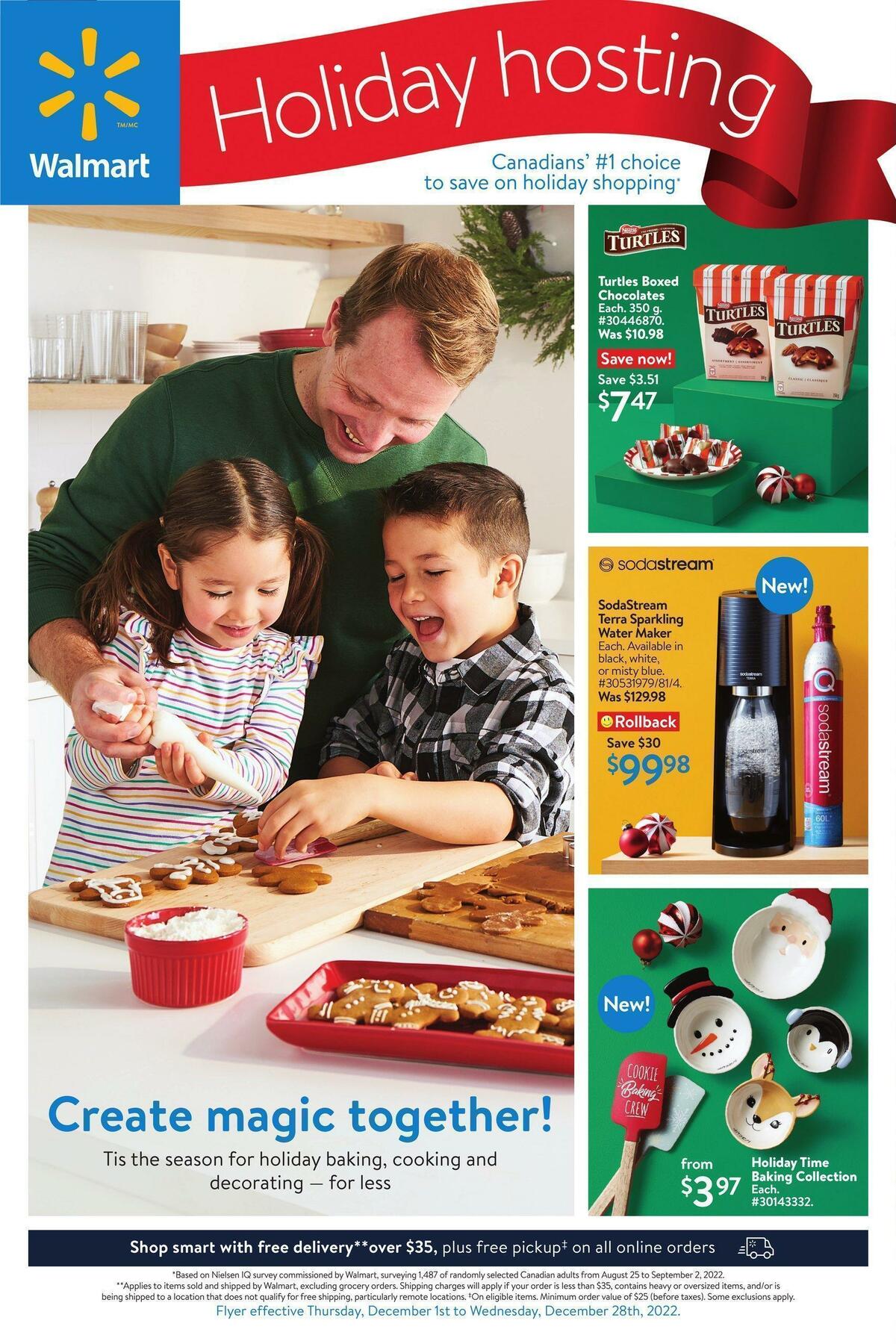 Walmart Holiday Hosting Flyer from December 1