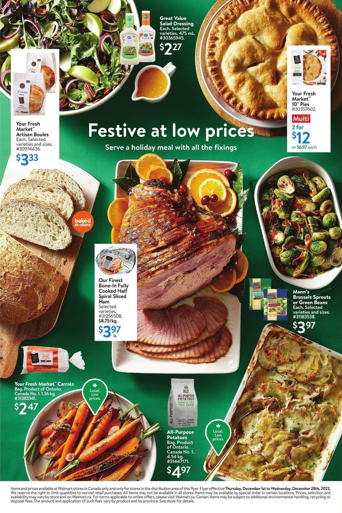 Walmart Holiday Hosting Flyer from December 1