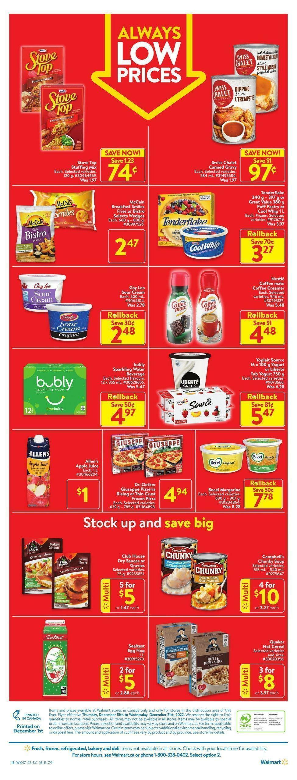 Walmart Flyer from December 15