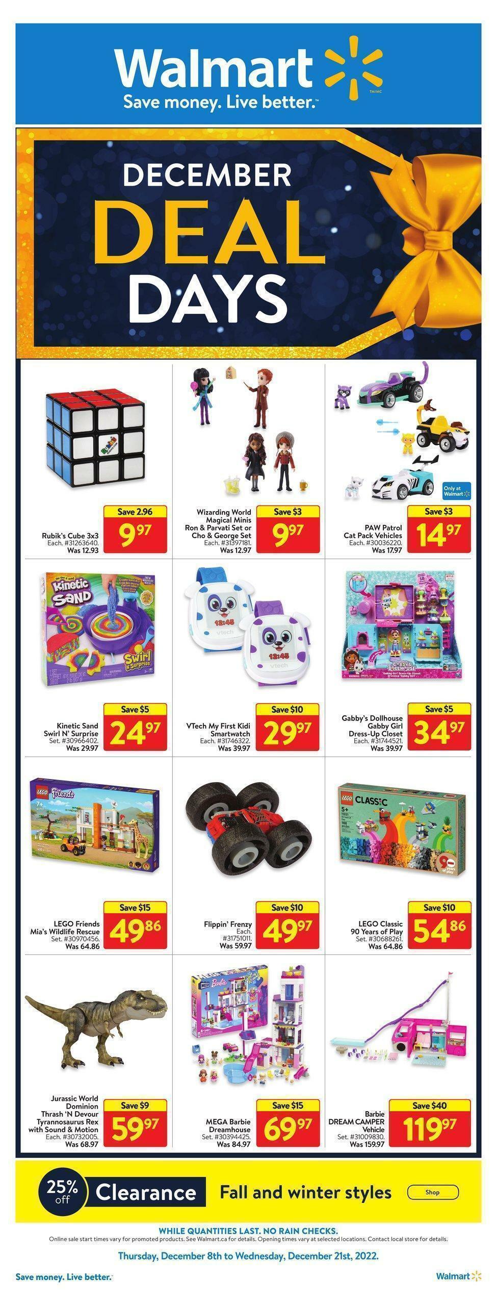 Walmart December Deal Days Flyer from December 8