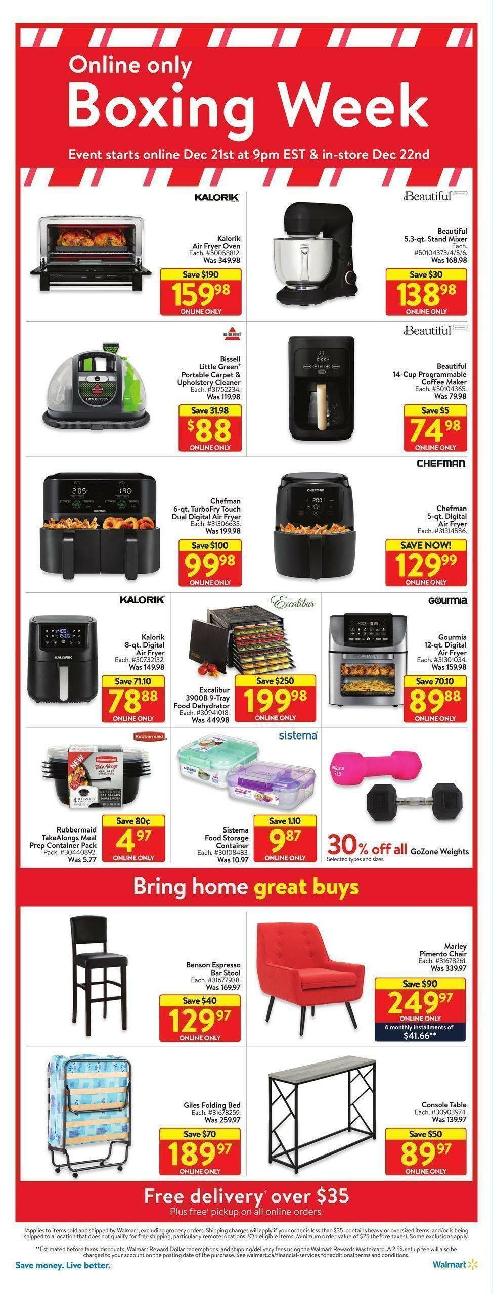 Walmart Boxing Week Flyer from December 21