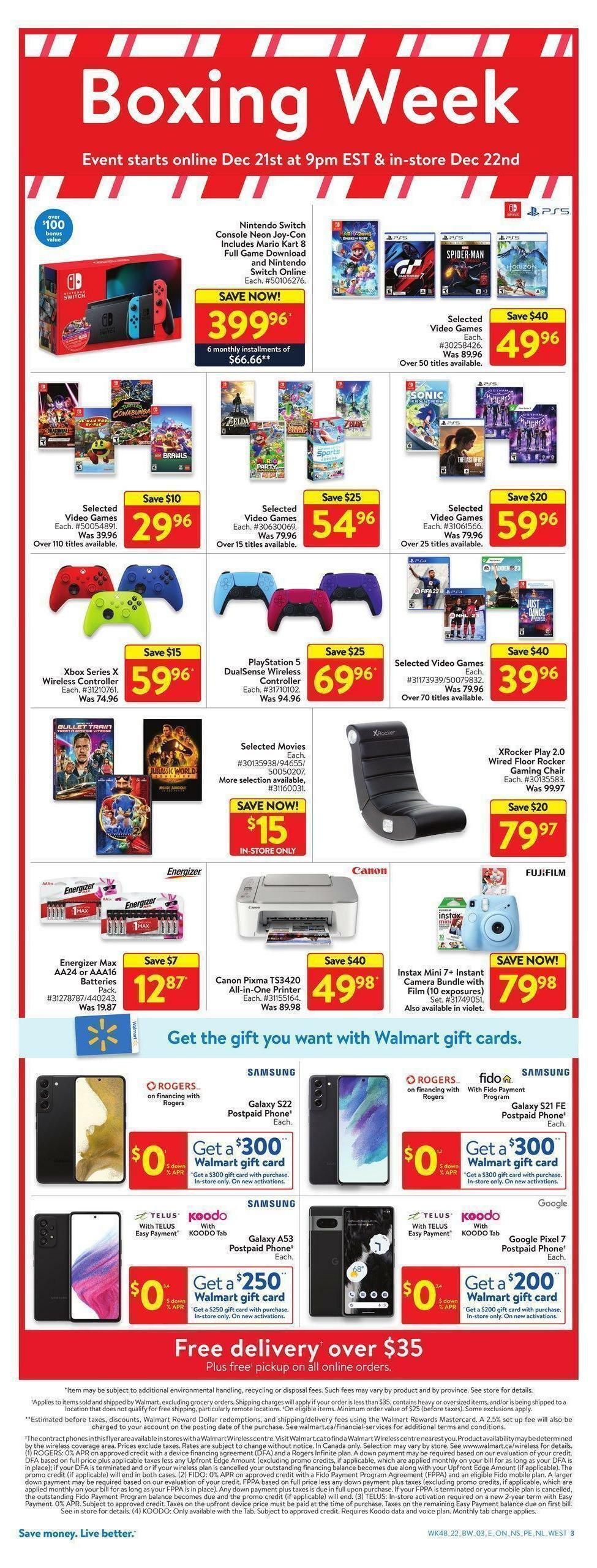 Walmart Boxing Week Flyer from December 21