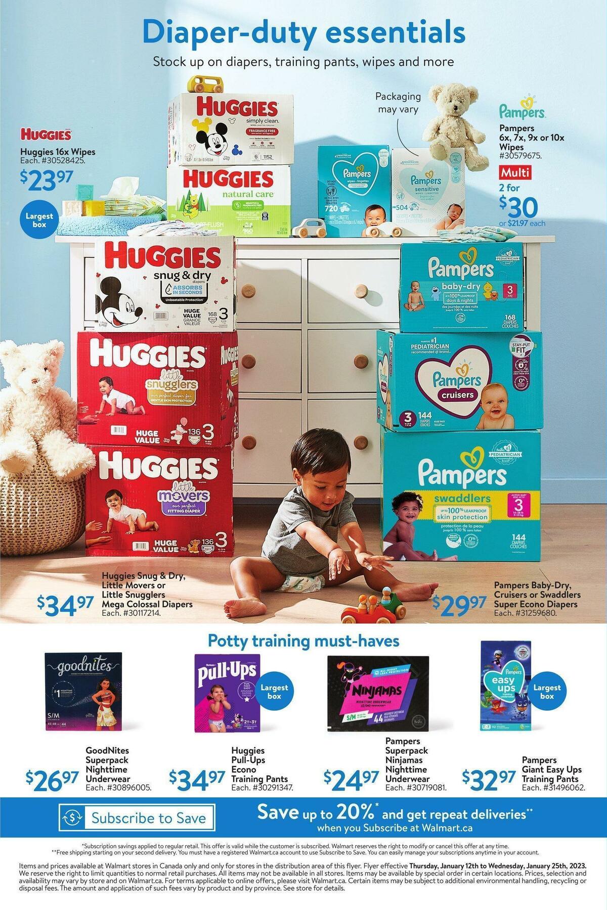 Walmart Everything Baby Flyer from January 12