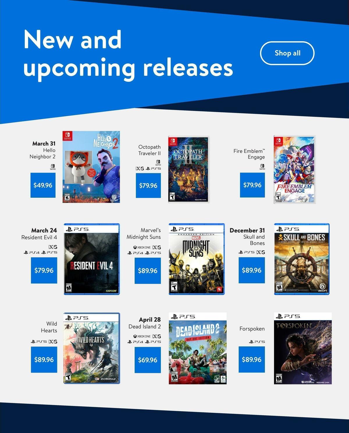 Walmart March/April Gaming Catalogue Flyer from March 2