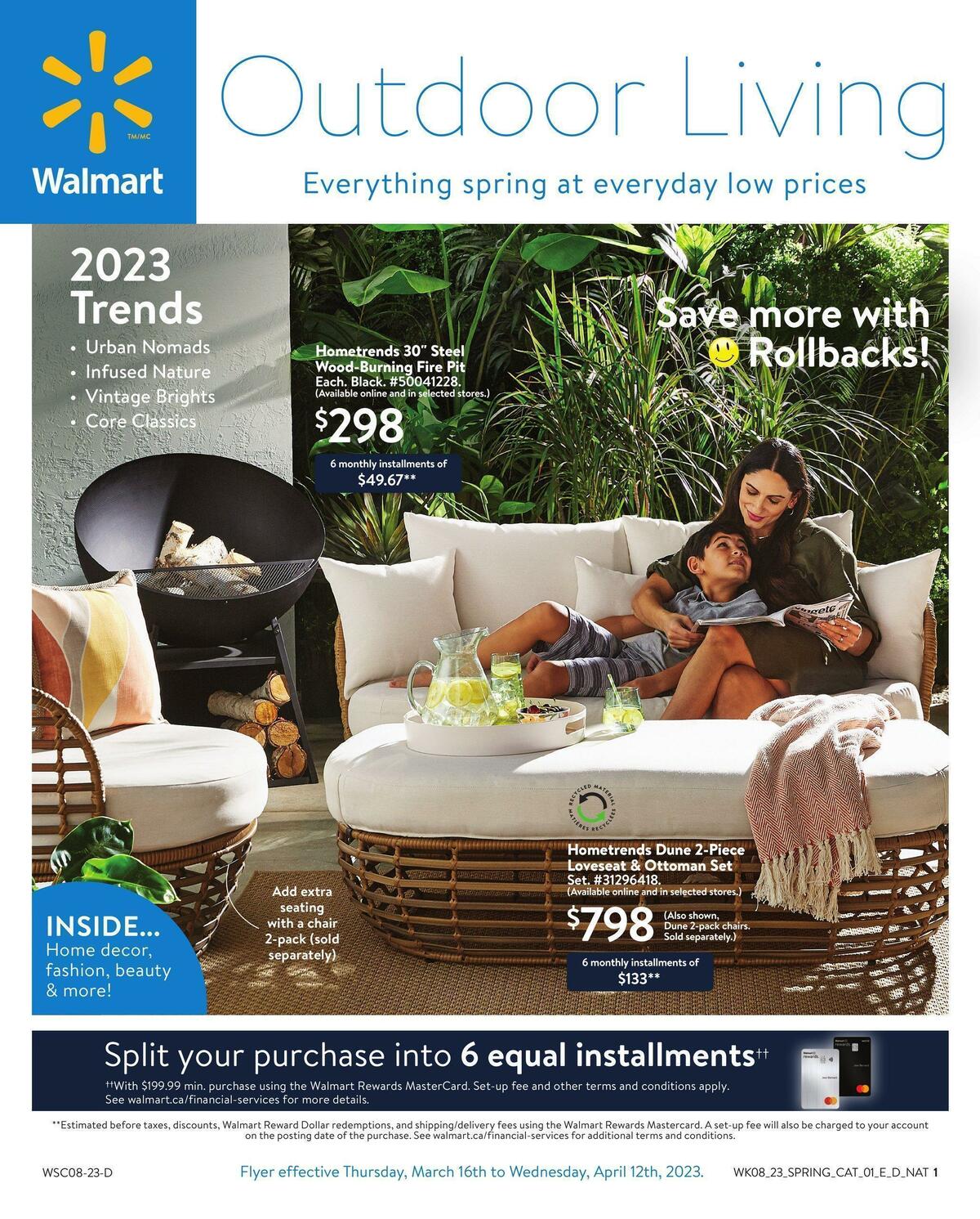 Walmart Outdoor Living Flyer from March 16