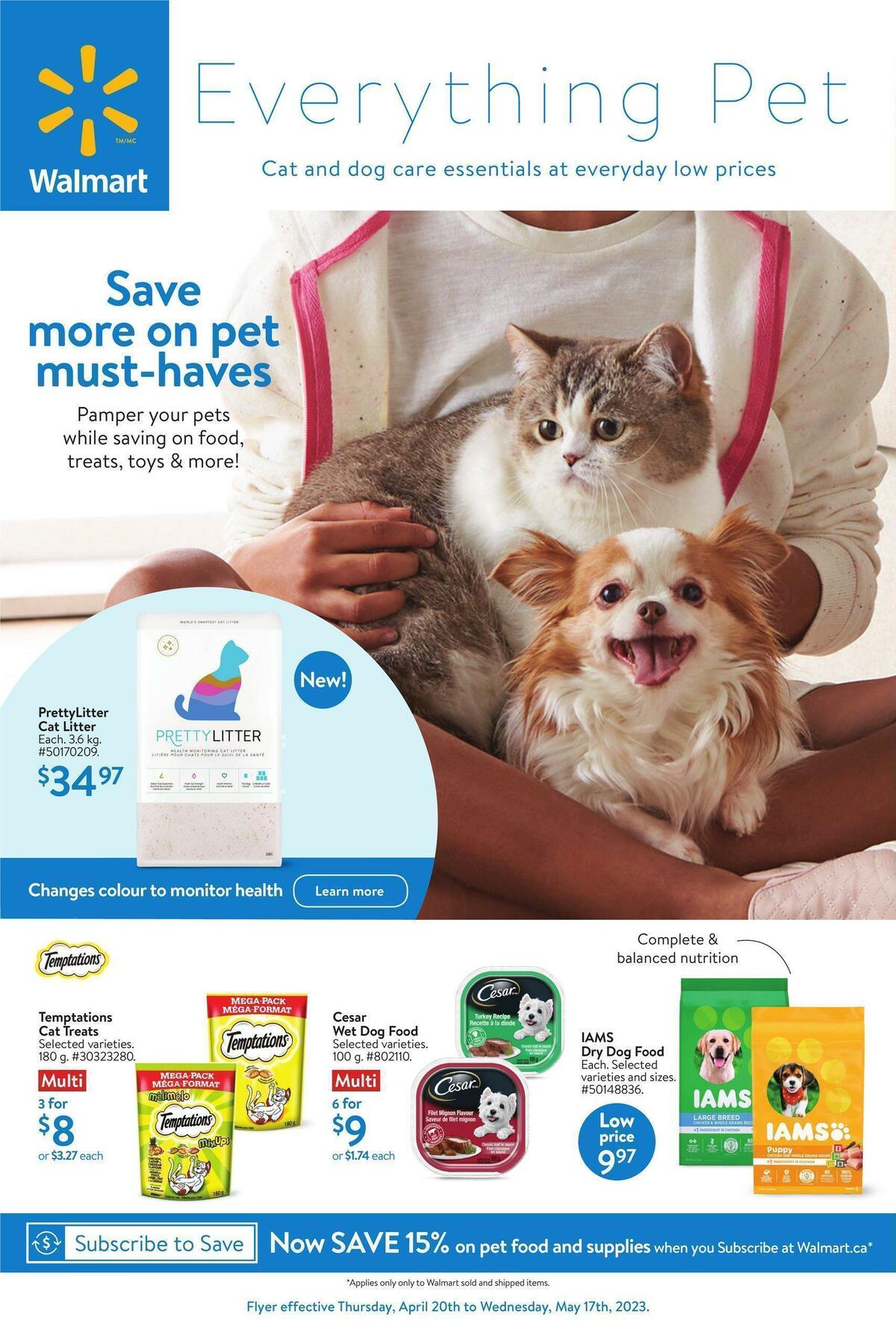 Walmart Everything Pet Flyer from April 20