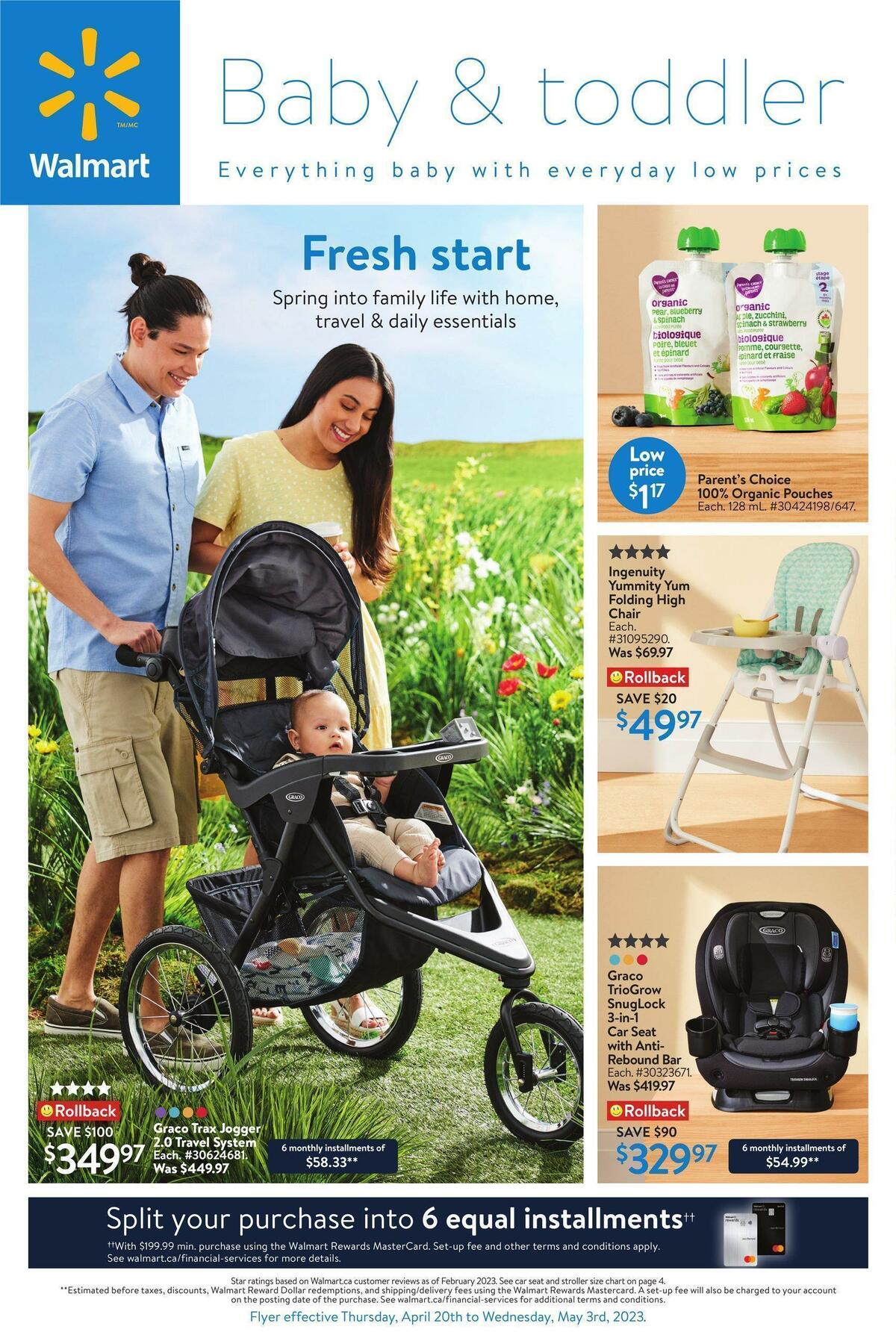 Walmart Baby & toddler Flyer from April 20
