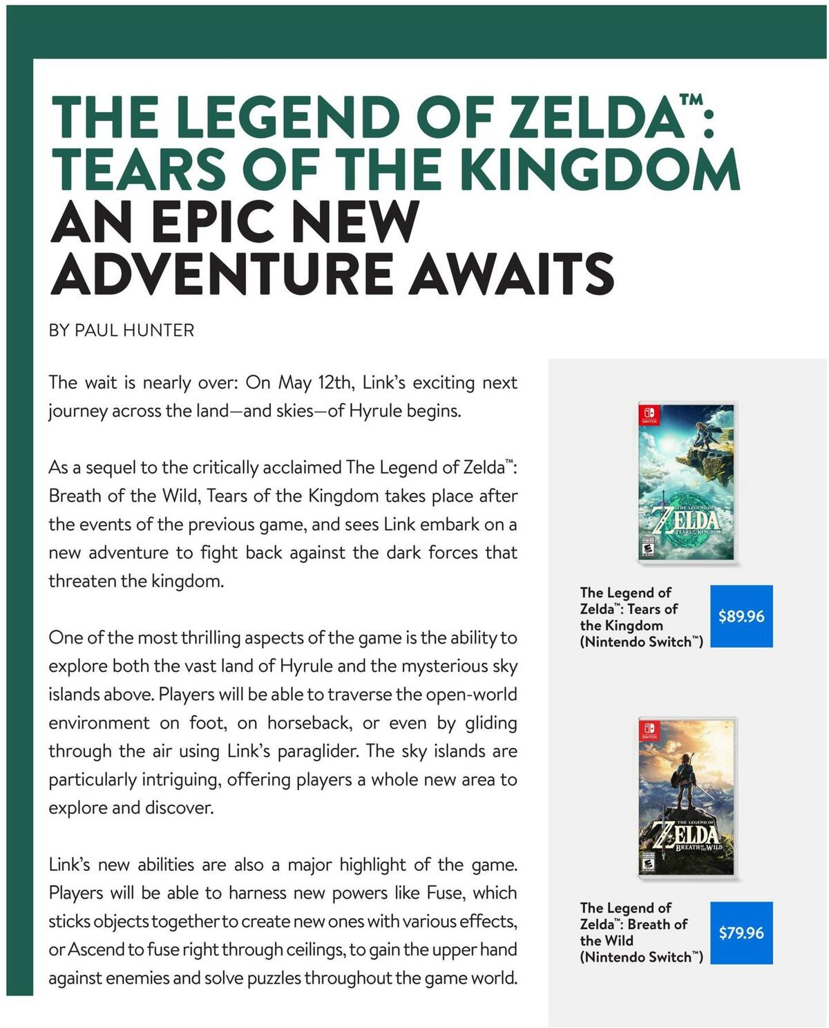 Walmart May/June Gaming Catalogue Flyer from May 4