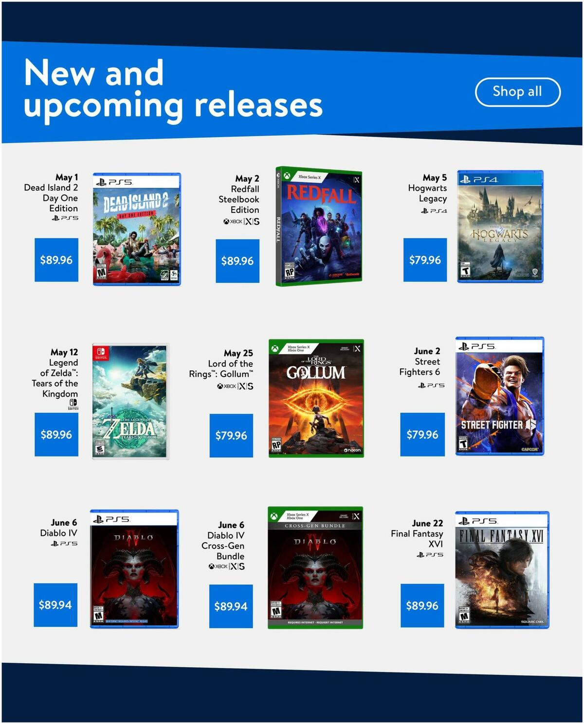 Walmart May/June Gaming Catalogue Flyer from May 4