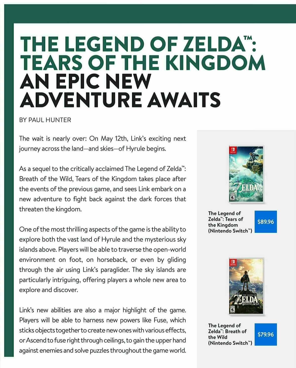 Walmart May/June Gaming Catalogue Flyer from May 4