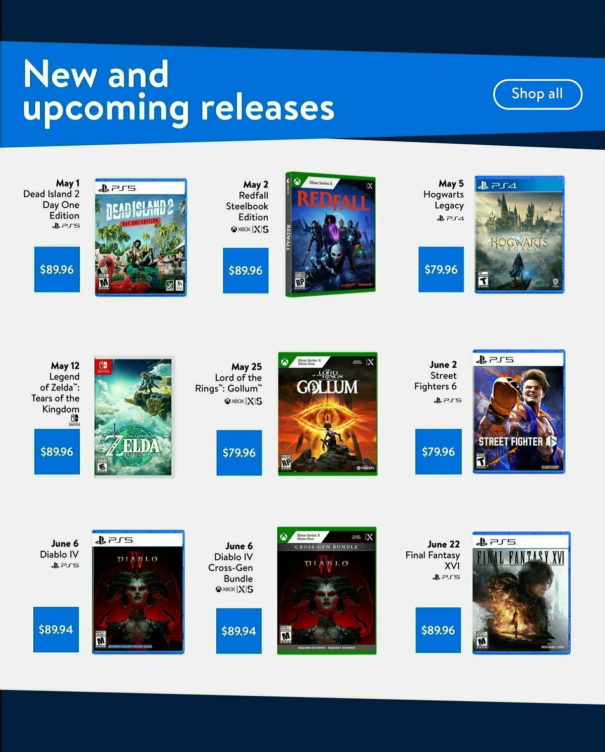 Walmart May/June Gaming Catalogue Flyer from May 4