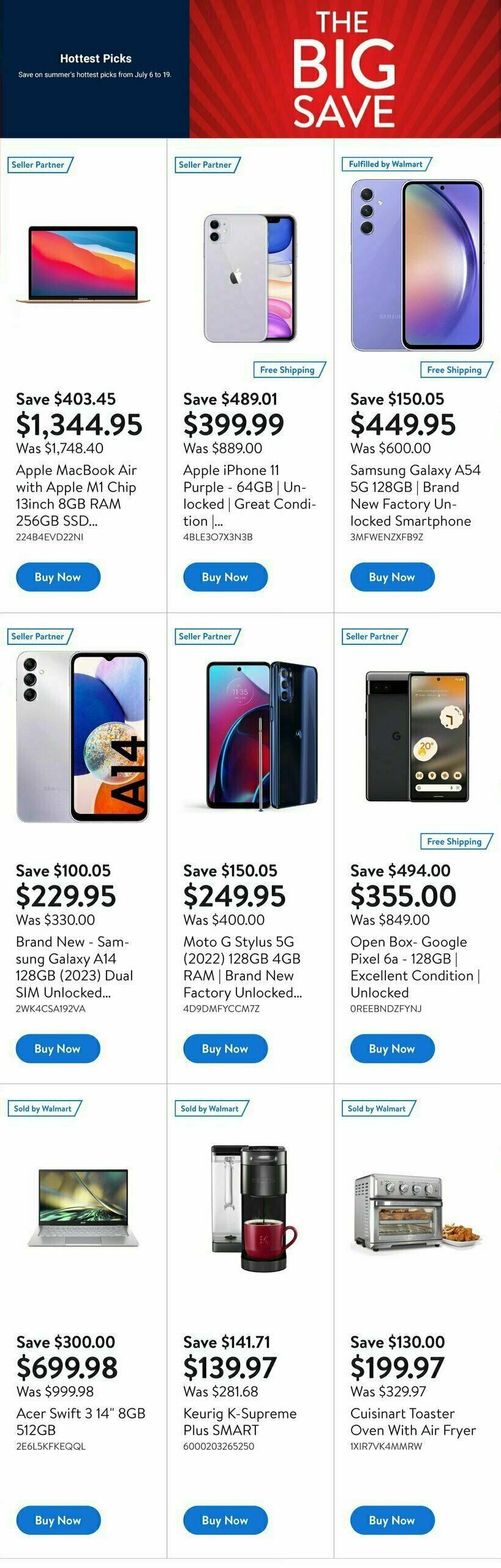Walmart The Big Save Flyer from July 6