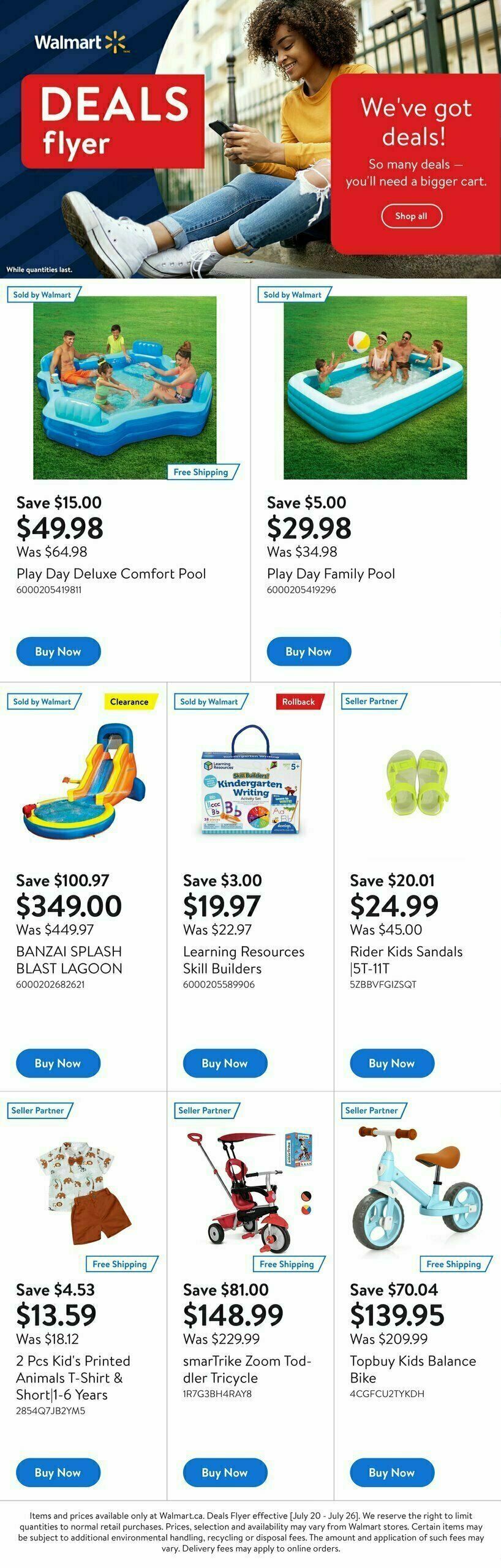Walmart Deals Flyer Flyer from July 20