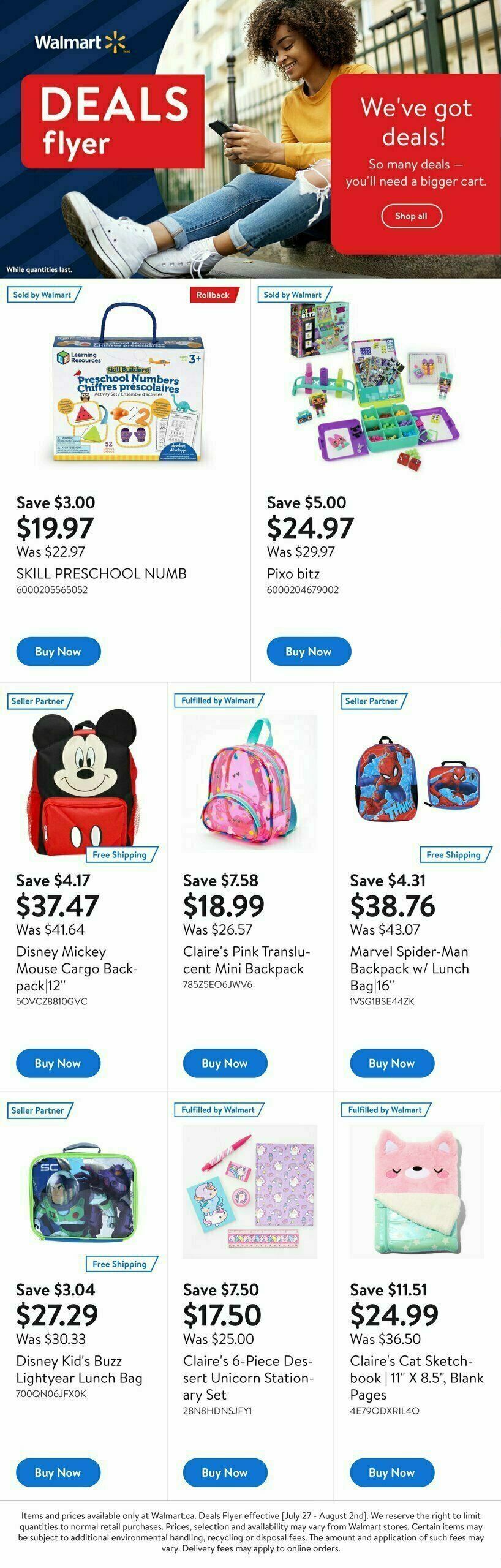 Walmart Deals Flyer Flyer from July 27