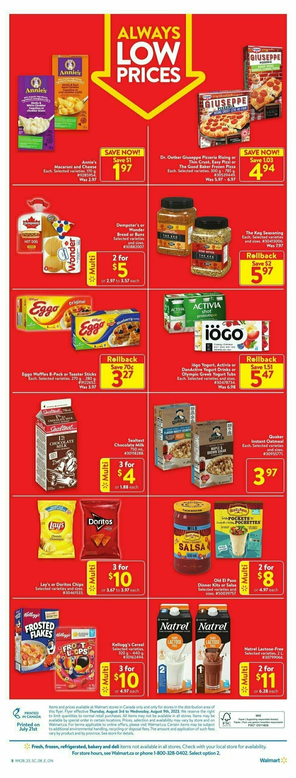 Walmart Flyer from August 3