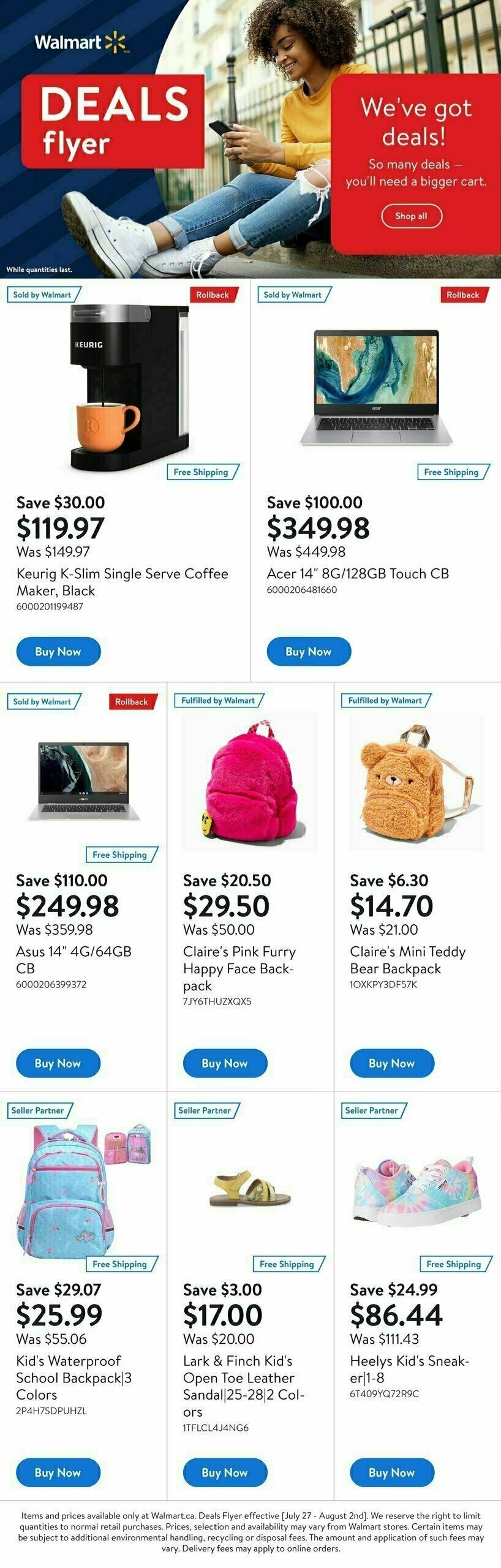 Walmart Deals Flyer Flyer from August 3