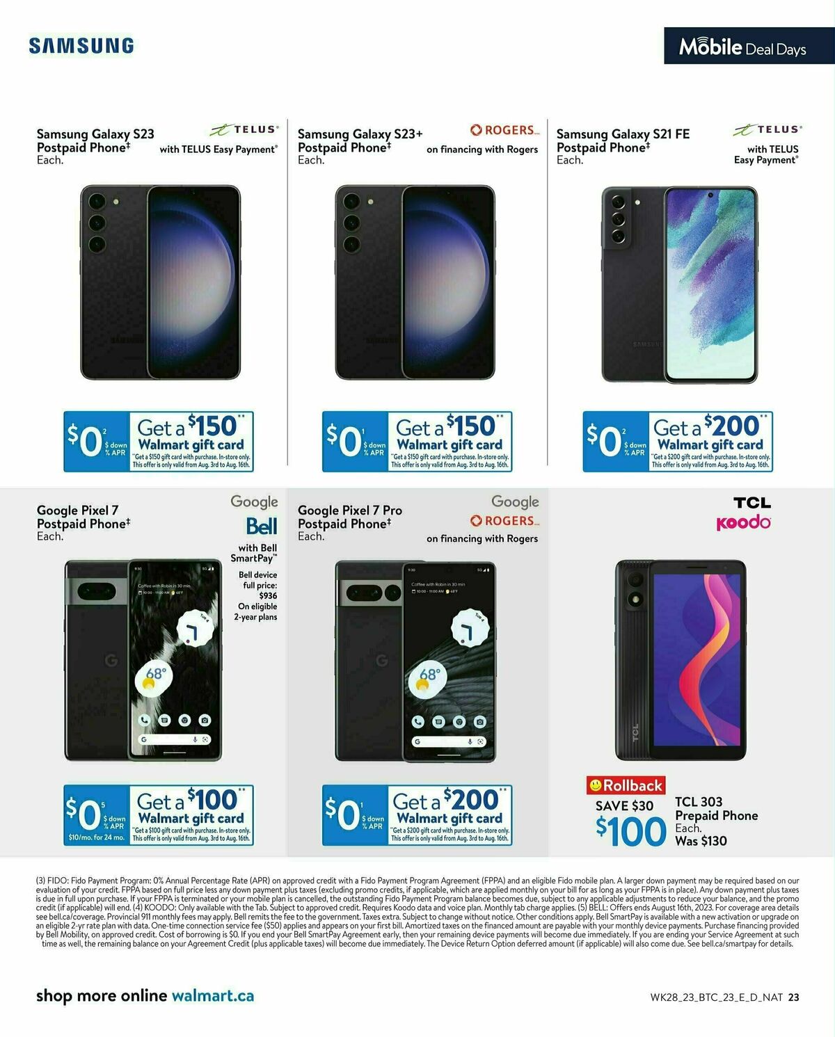 Walmart Back to Campus Flyer from August 3