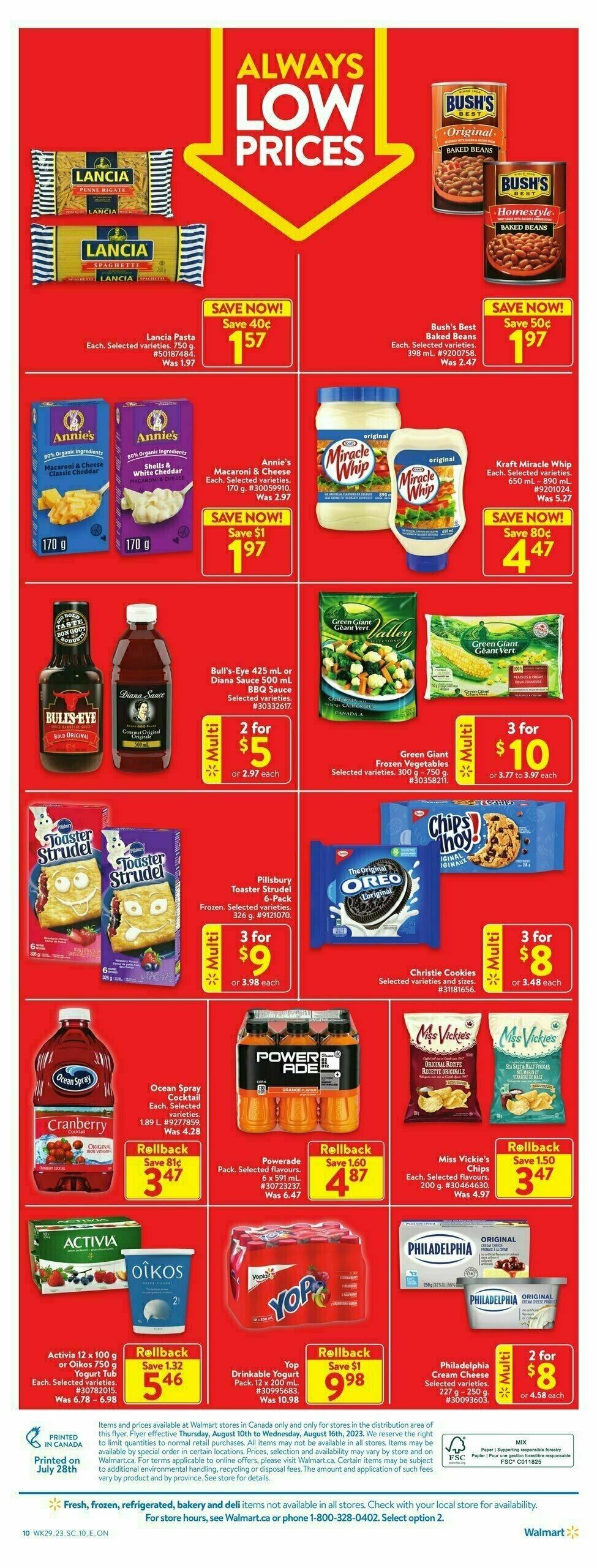 Walmart Flyer from August 10