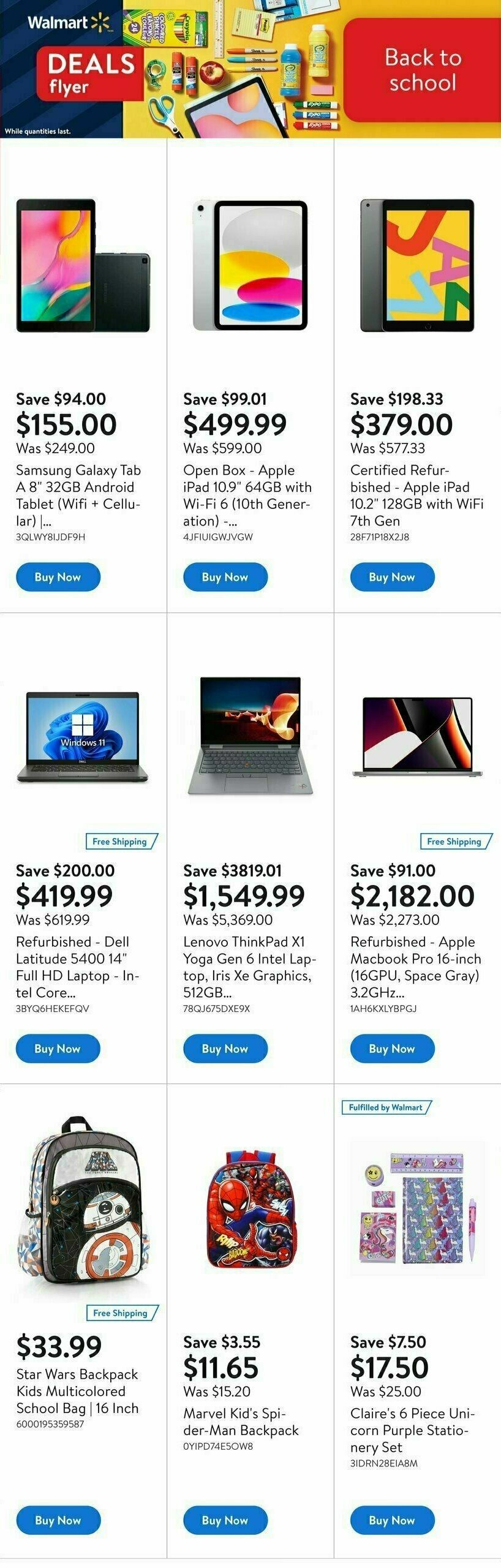 Walmart Deals Flyer Flyer from August 10