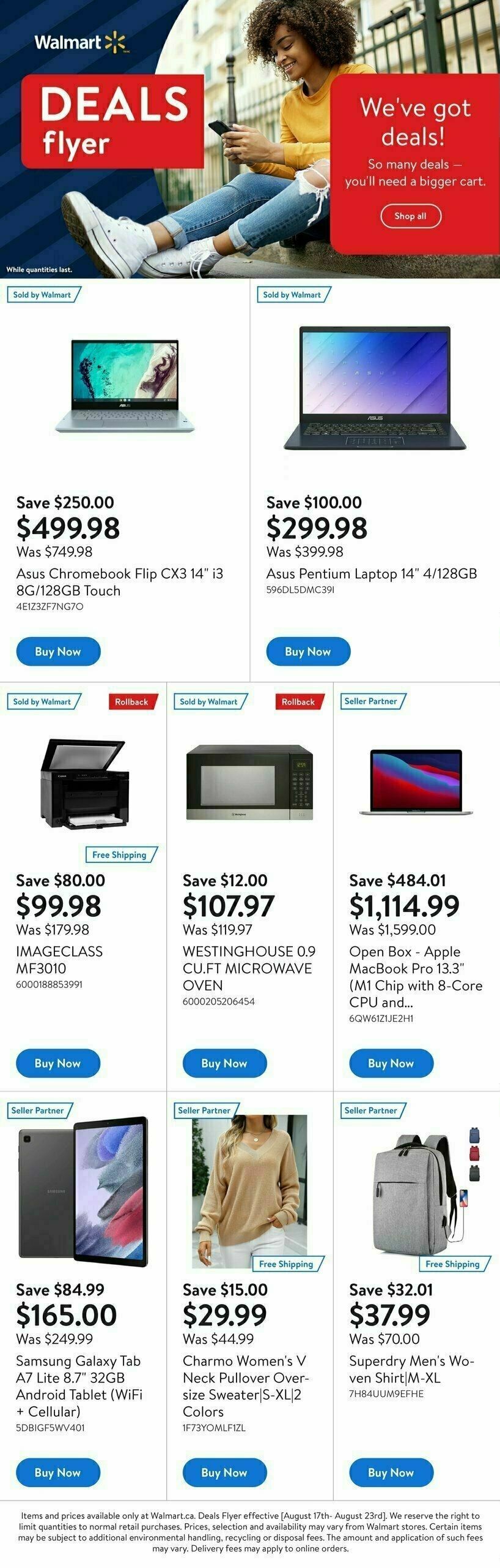 Walmart Deals Flyer Flyer from August 17