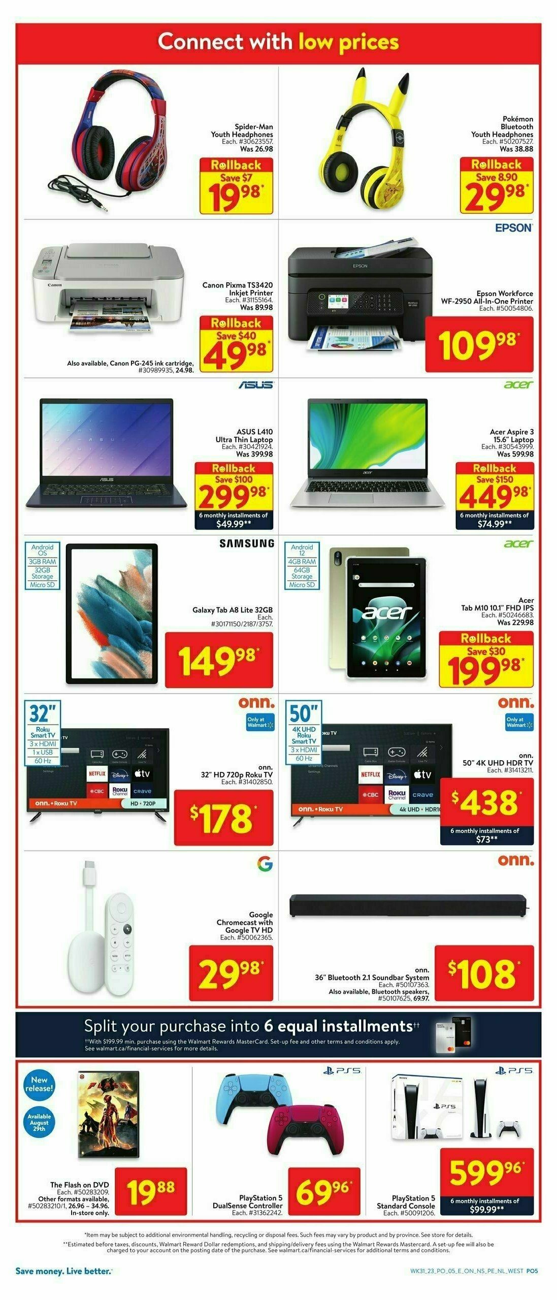 Walmart Back to school Flyer from August 24