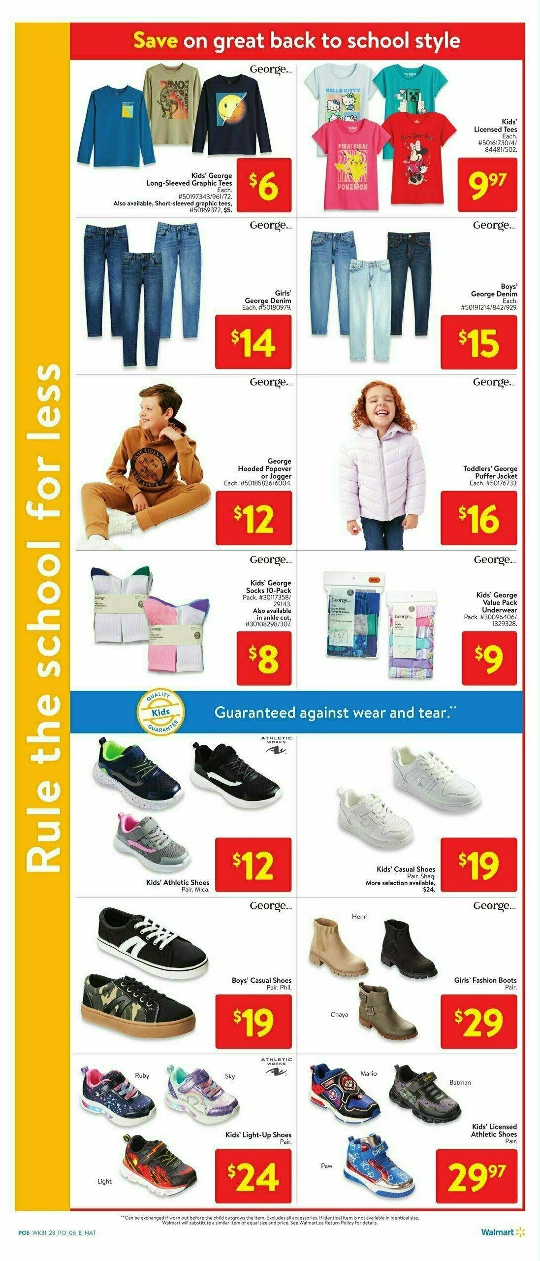 Walmart Back to school Flyer from August 24