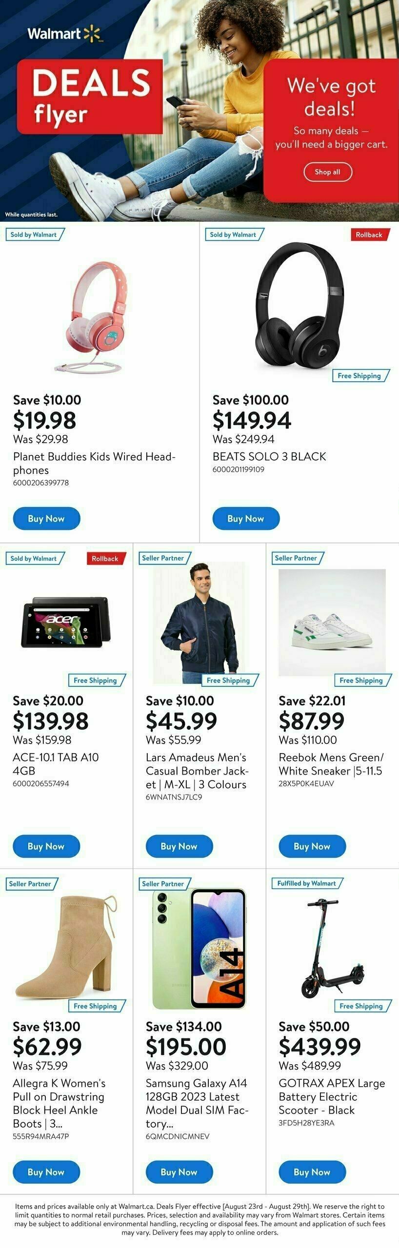 Walmart Deals Flyer Flyer from August 24