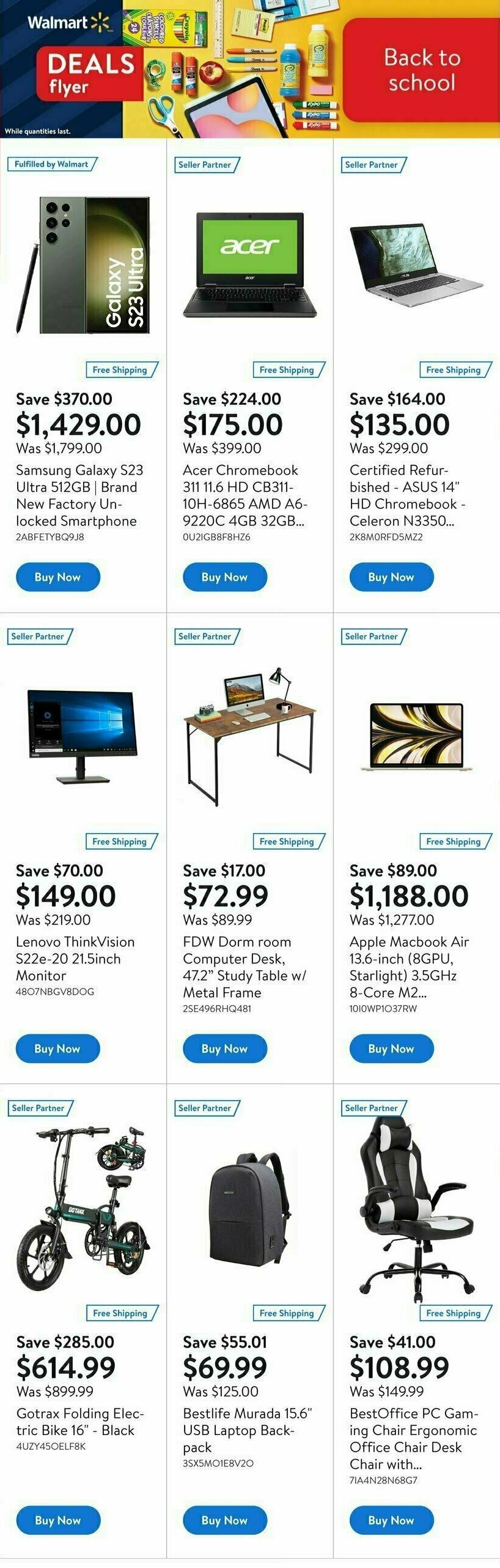 Walmart Deals Flyer Flyer from August 24