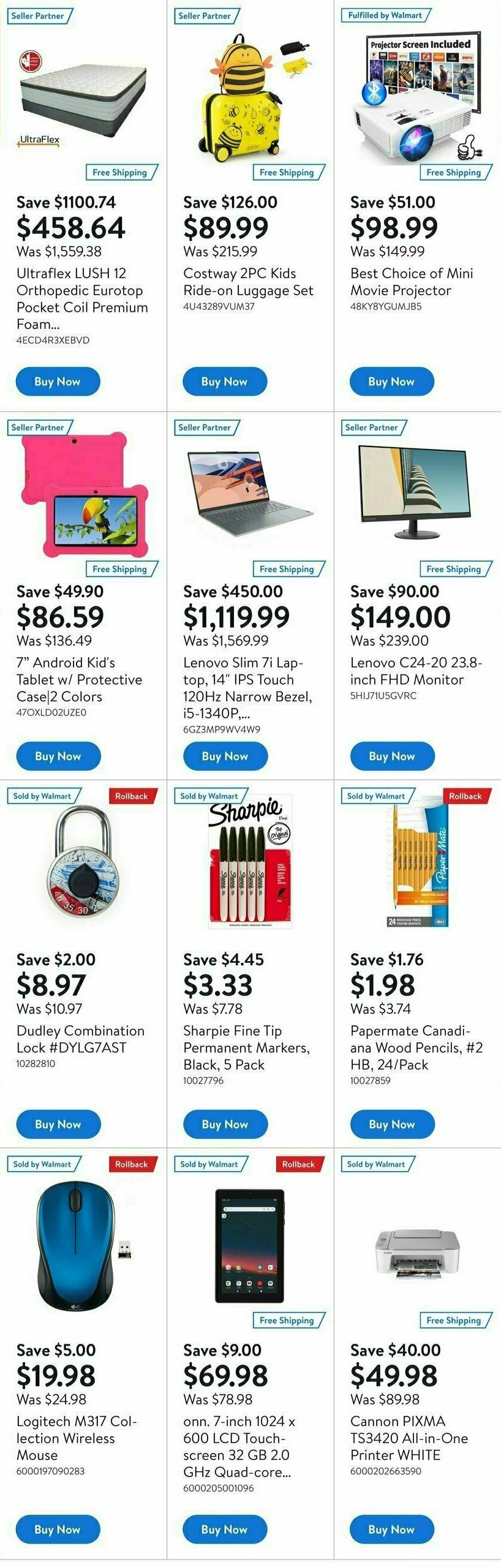 Walmart Deals Flyer Flyer from August 24