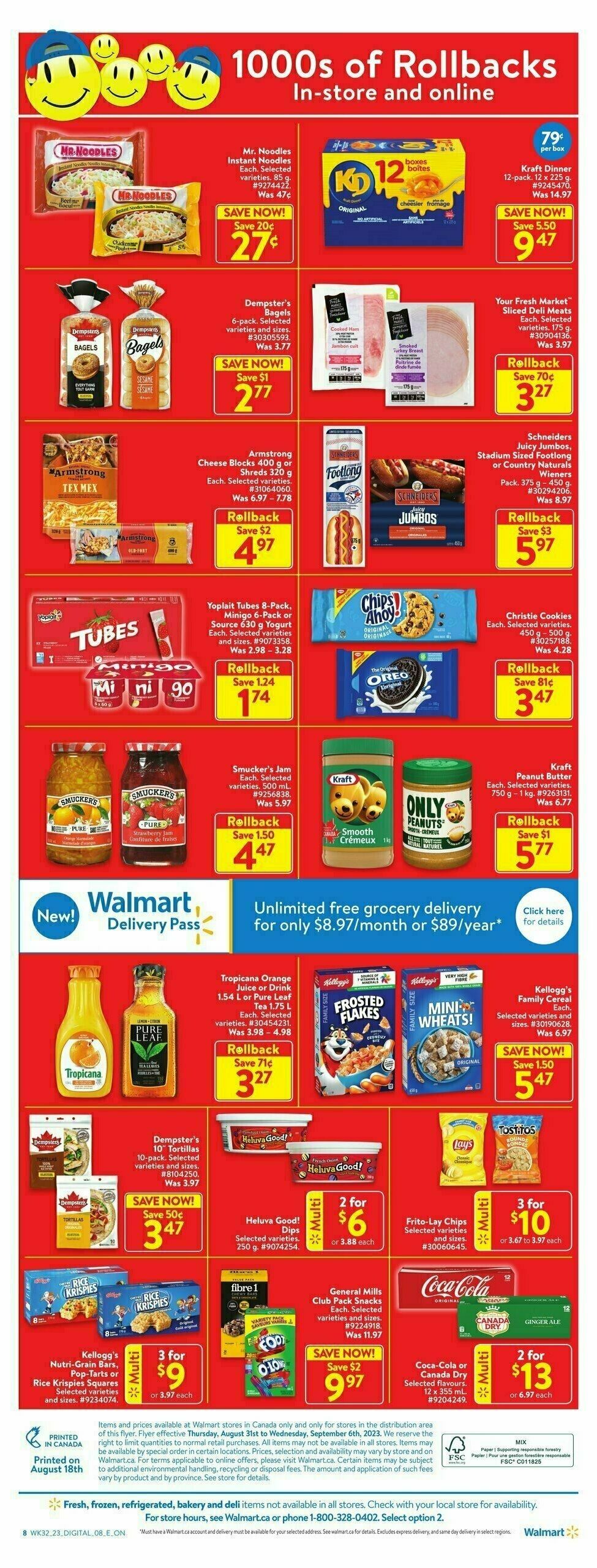 Walmart Flyer from August 31