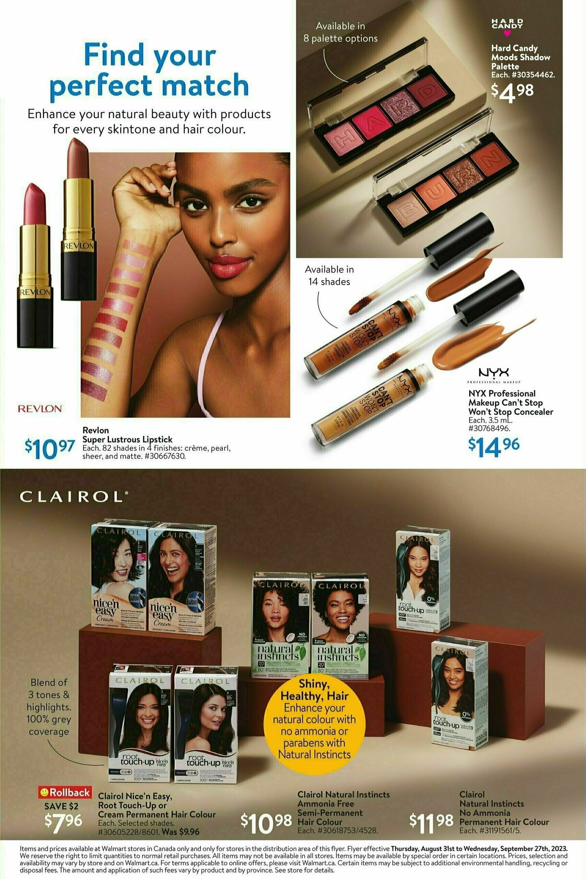 Walmart Beauty Guide Flyer from August 31