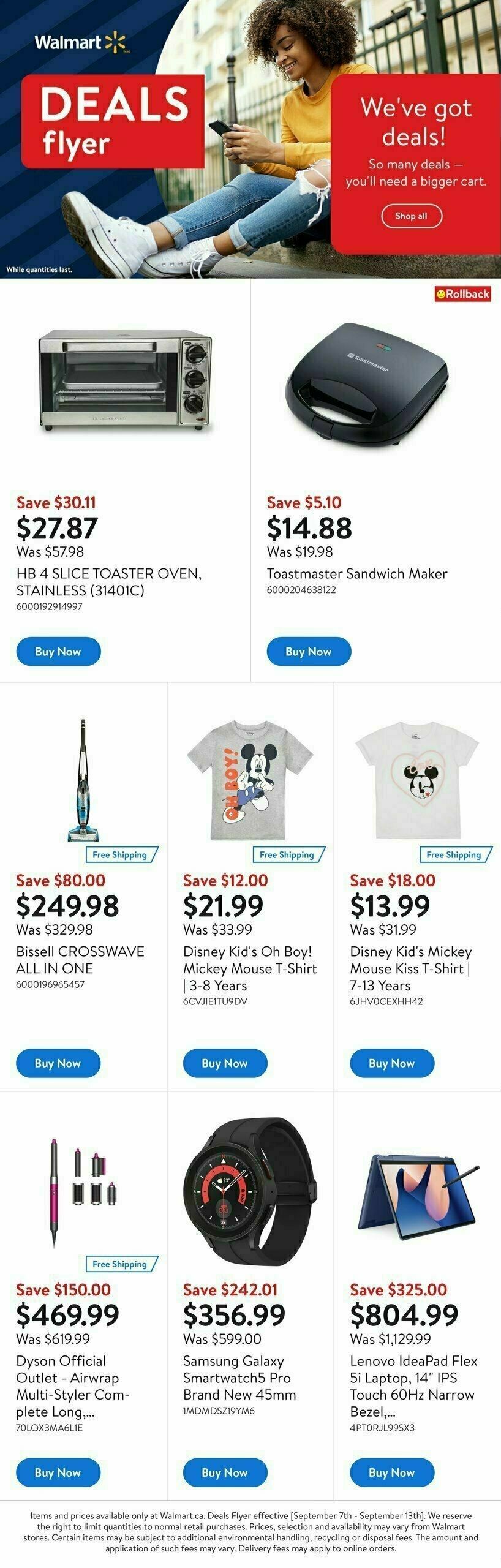 Walmart Deals Flyer Flyer from September 7
