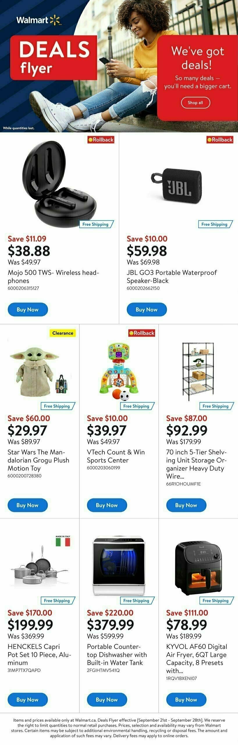 Walmart Deals Flyer Flyer from September 21