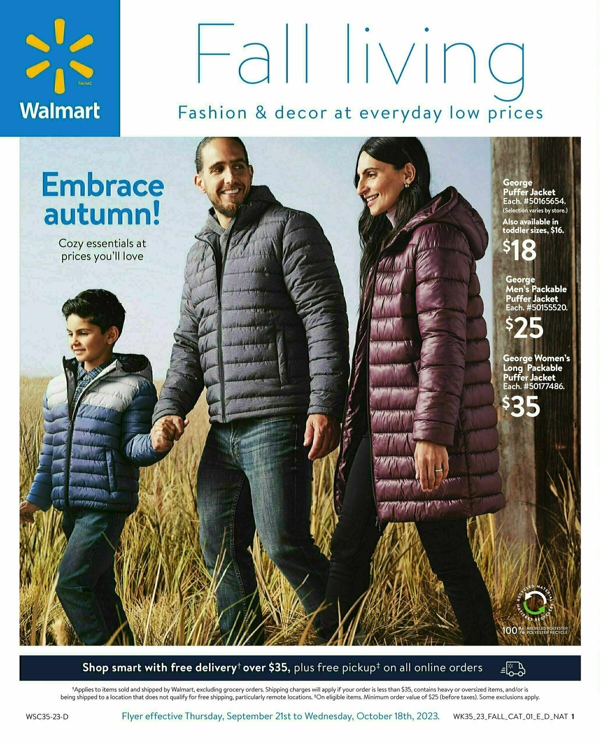 Walmart Fall Living Flyer from September 21