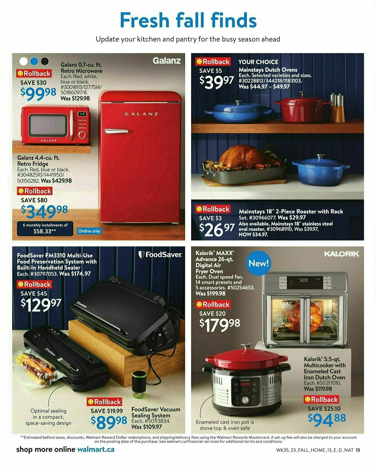 Walmart Celebrate Fall Flyer from September 21