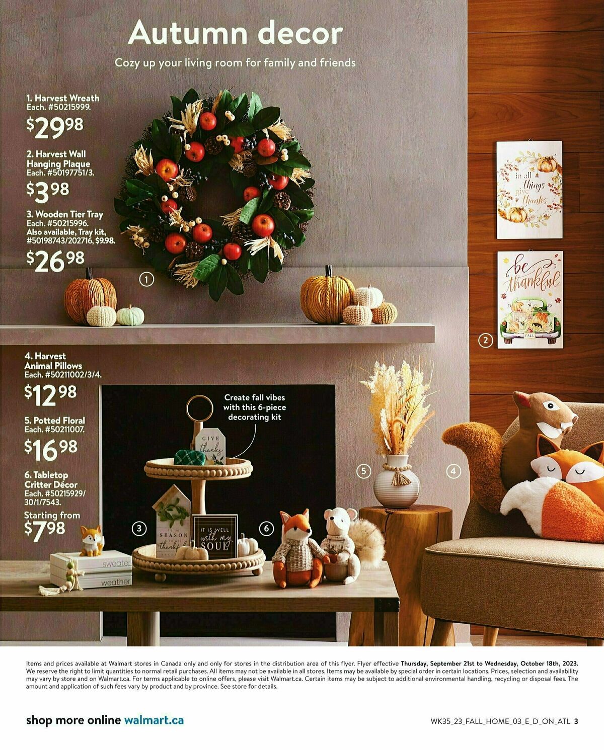 Walmart Celebrate Fall Flyer from September 21
