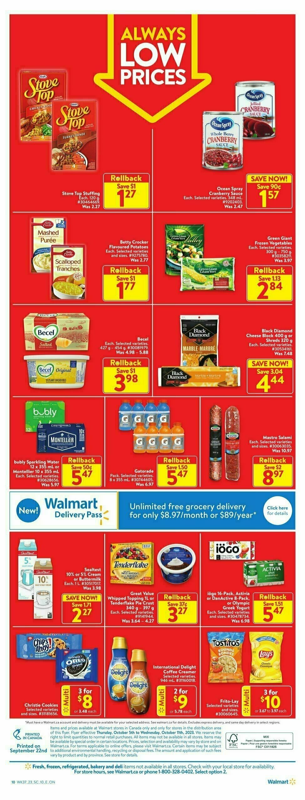 Walmart Flyer from October 5