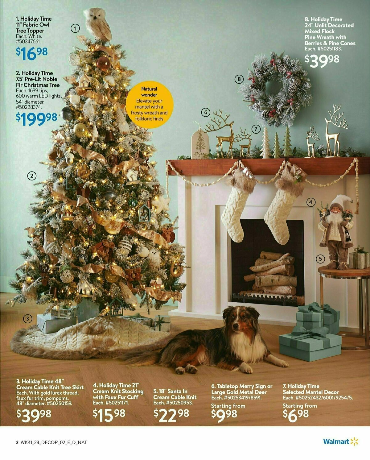 Walmart Holiday Decor Flyer from November 2