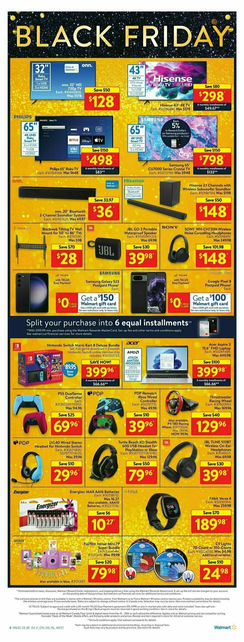 Walmart Black Friday Flyer from November 8