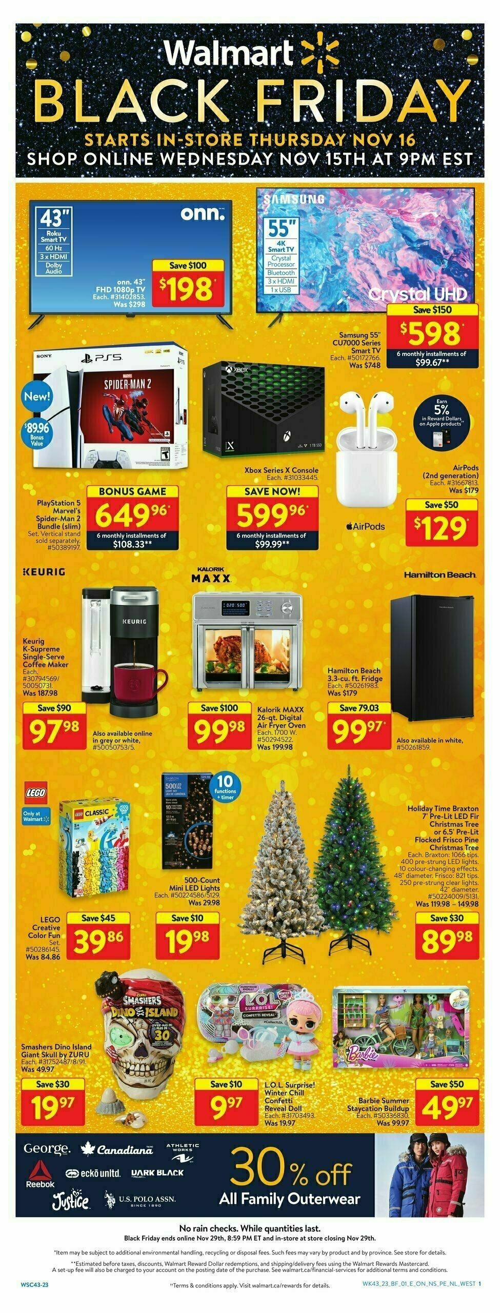 Walmart Black Friday Flyer from November 16