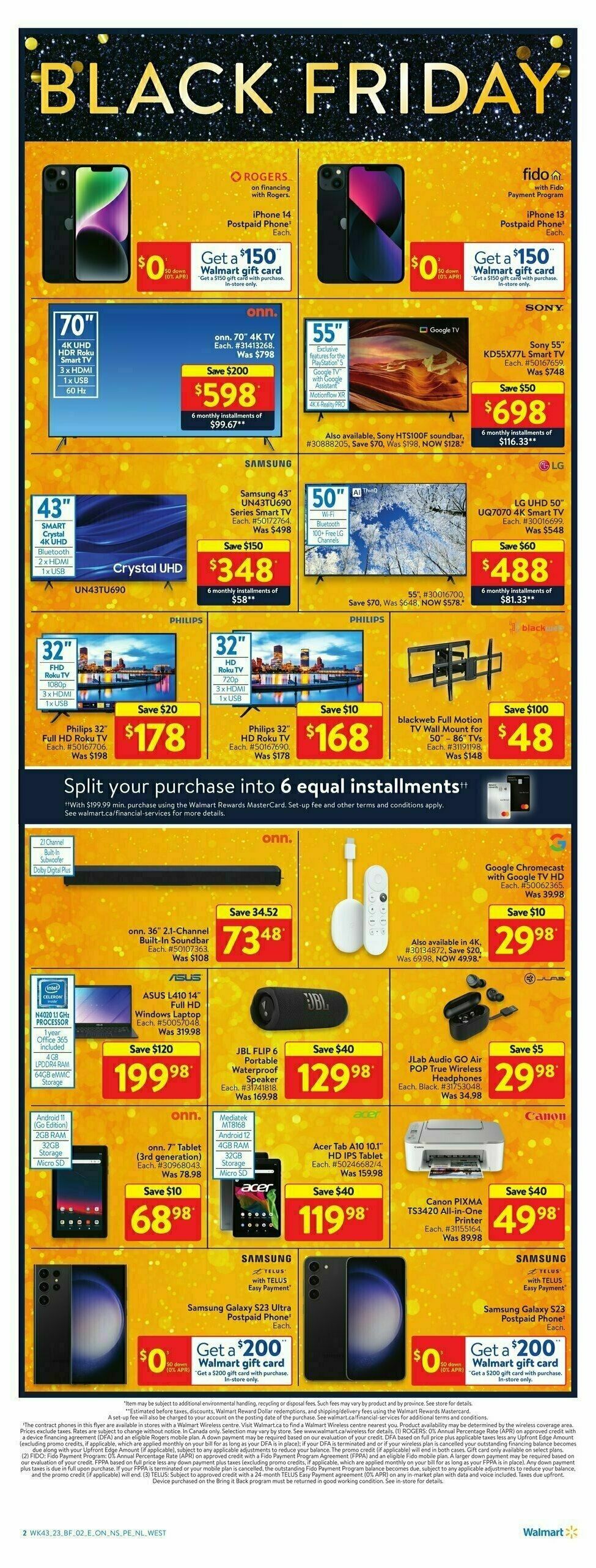 Walmart Black Friday Flyer from November 16