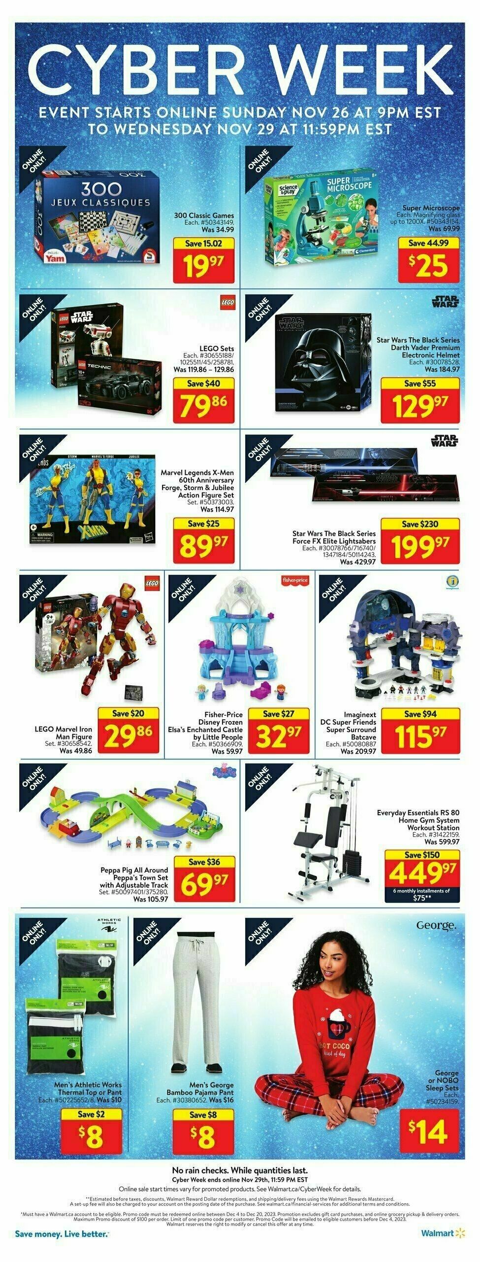 Walmart Cyber Week Flyer from November 27