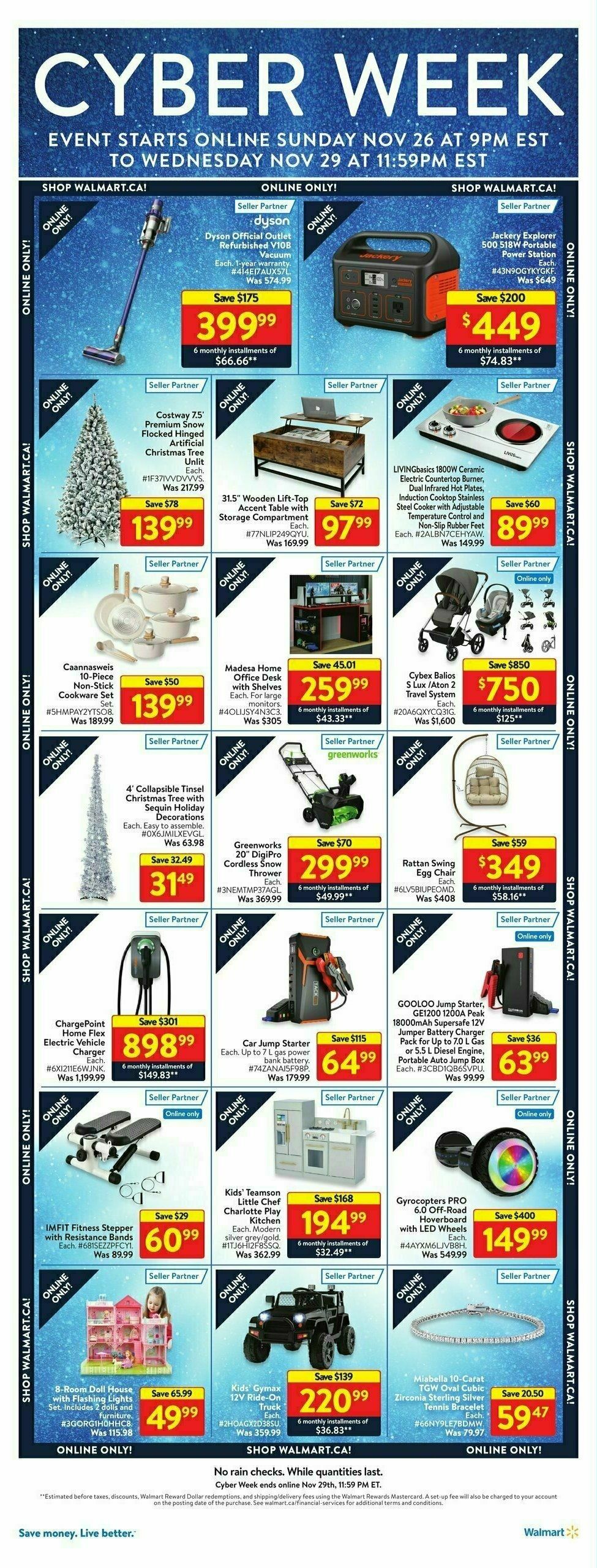 Walmart Cyber Week Flyer from November 27
