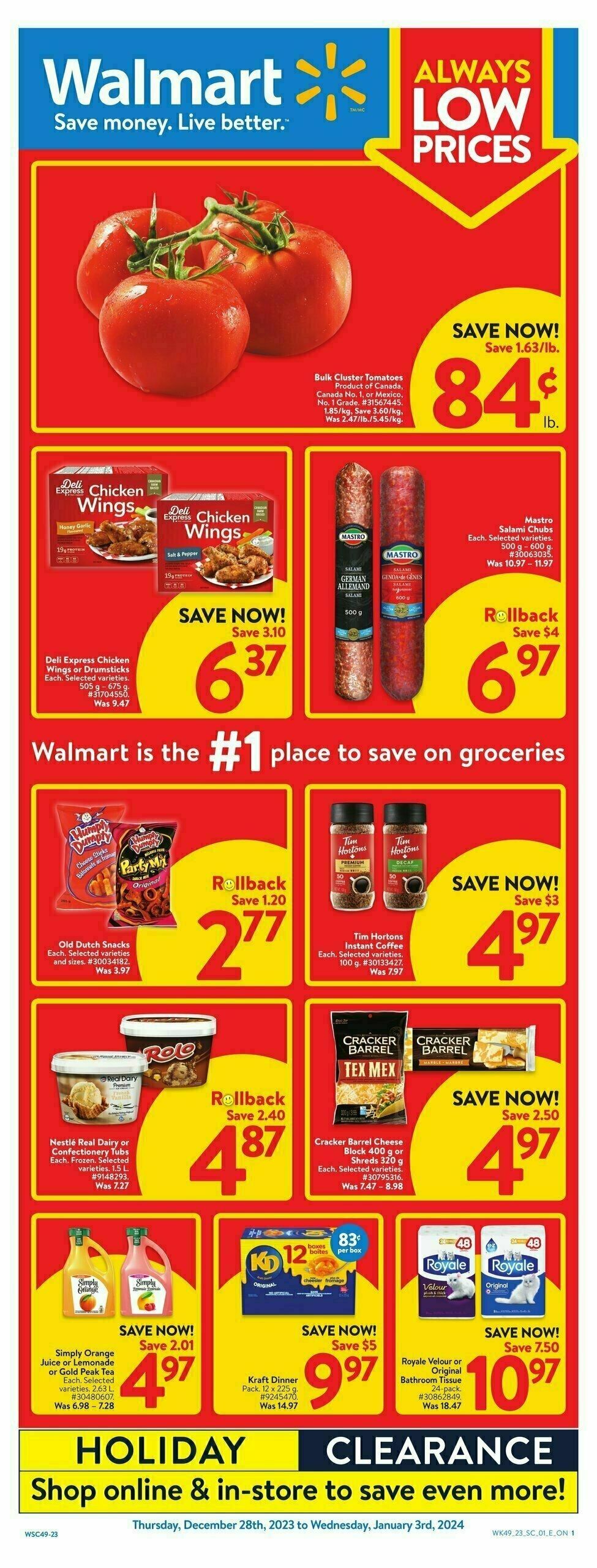 Walmart Flyer from December 28