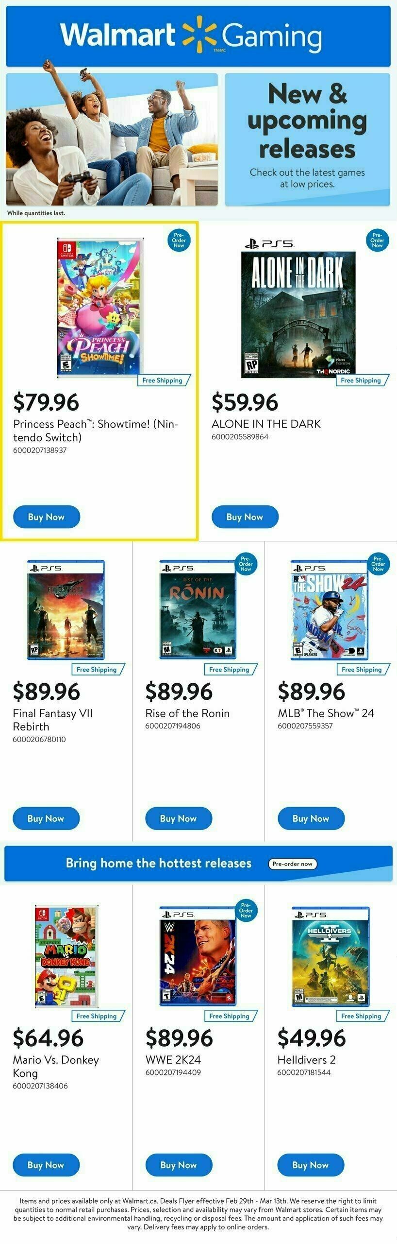 Walmart Gaming Publication Flyer from February 29
