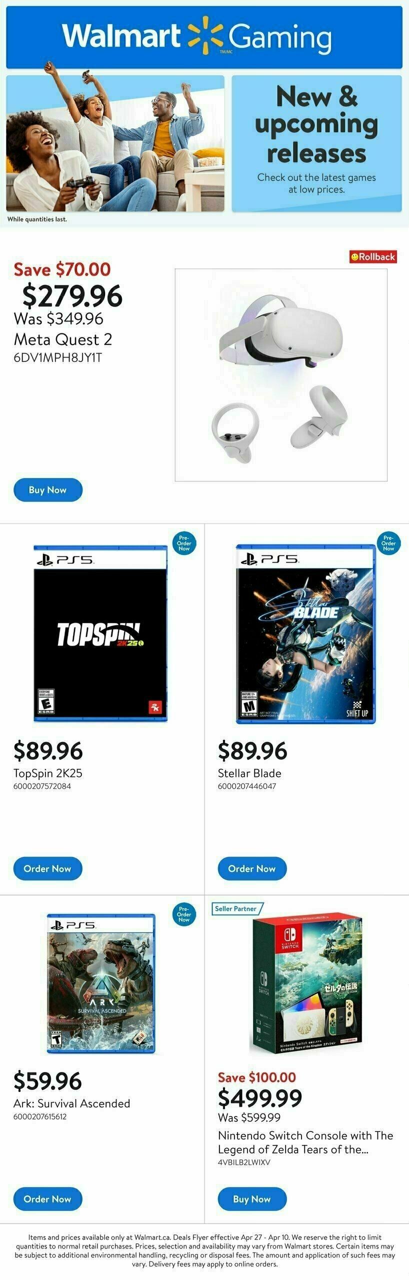 Walmart Gaming Guide Flyer from March 27