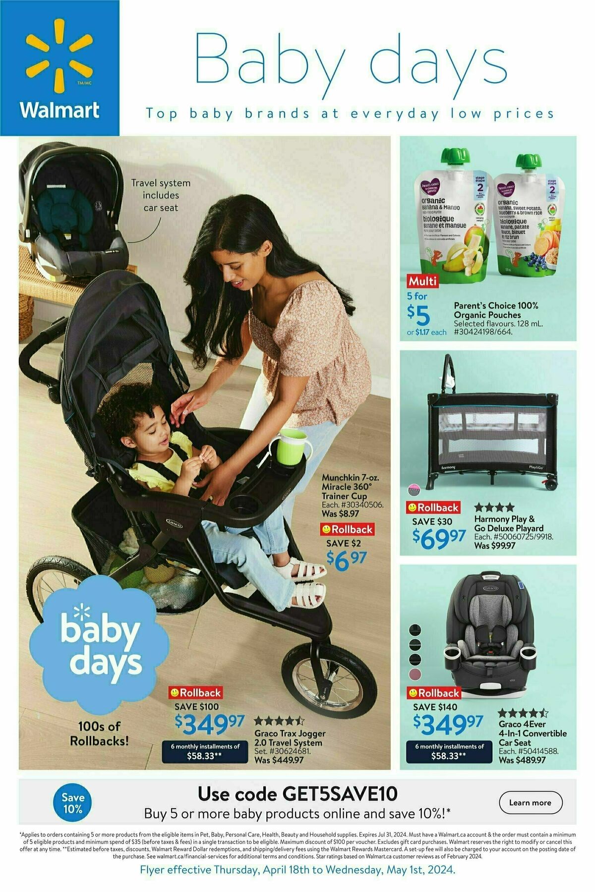 Walmart Baby days Flyer from April 18