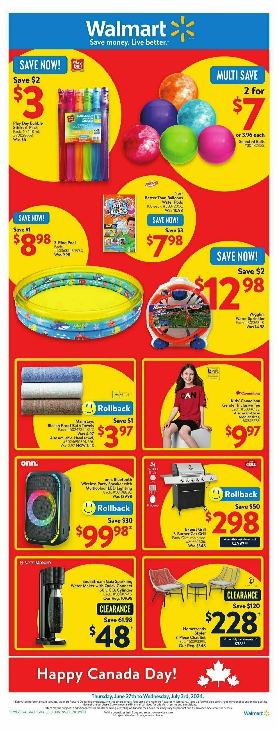 Walmart Apparel, Home & Outdoor Living Flyer from June 27