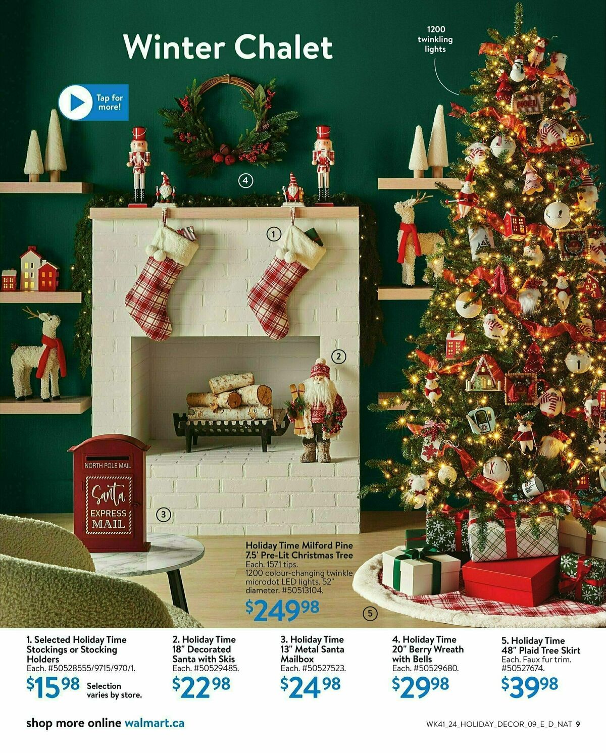 Walmart Holiday Decor Flyer from October 31